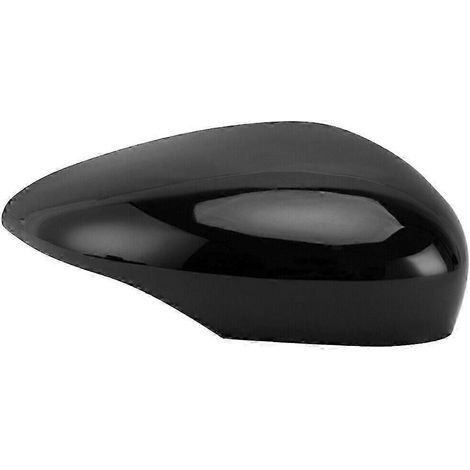 Tapa embellecedora del espejo retrovisor lateral derecho, color negro brillante, para Ford Fiesta MK7 2008-2017（）