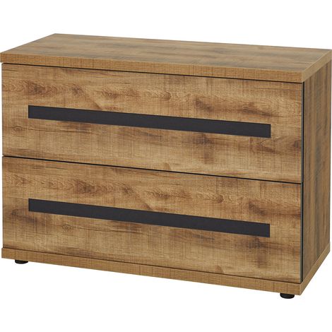 Commode adulte style industriel marron foncé Octoline (1/5)