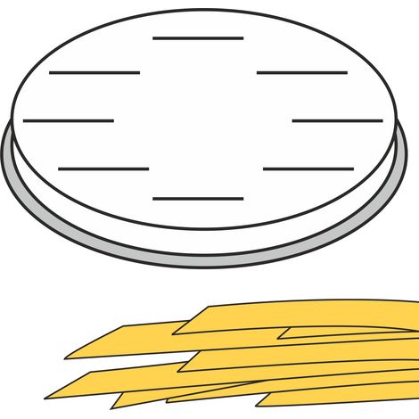 Punta para pasta FETTUCCINE cintas planas 16 agujeros 8x1 mm MPF2.5/4 - Hendi 229354