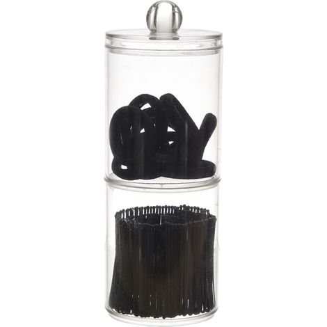 Lot de 2 Boîtes Accessoires Cheveux "Anna" 19cm Transparent (1/5)