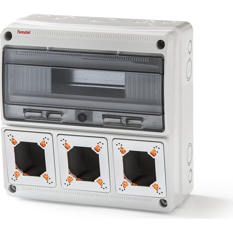 Cuadro eléctrico 16 módulos 3 tomas 320x320x150 IP65 Famatel 3975 (1/2)