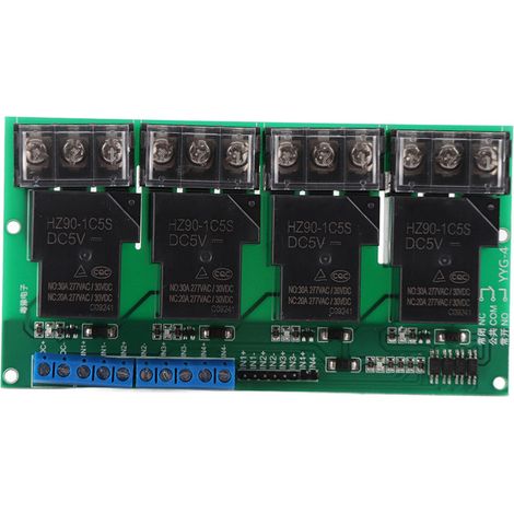 Modulo relè ad alta potenza a quattro vie, pannello di controllo, optoaccoppiatore, isolamento 30A, YYG-4 DC5V (1/5)