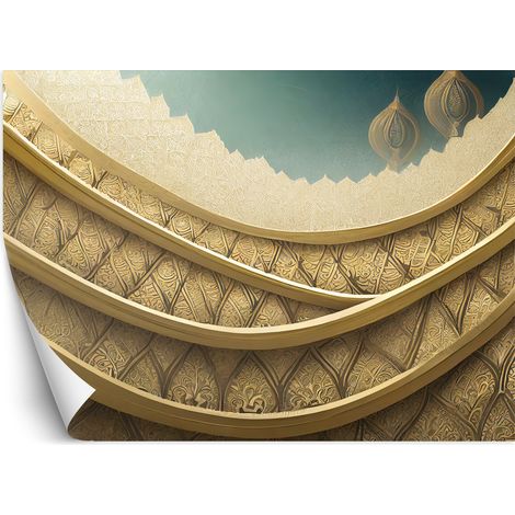 Fototapete Gold Orientalische Symbole 450x315 cm