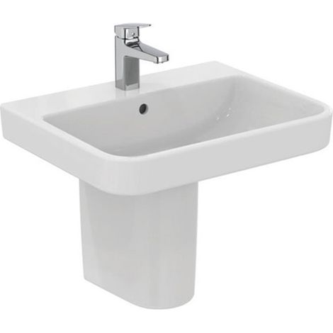 Ideal Standard I.Life B Basin and Semi Pedestal 600mm Wide - 1 Tap Hole (1/2)