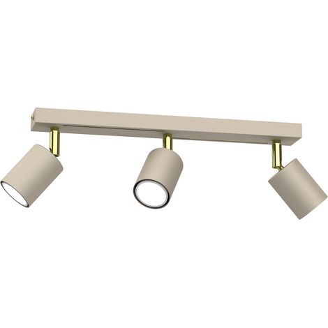 Barre 3 spots orientables Striper Luminex crème-or GU10 8W
