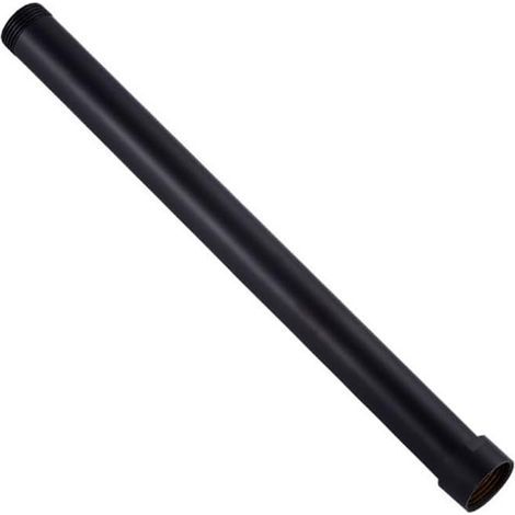 Runder Duschschlauch aus Edelstahl zur Verlängerung des Duschkopfs (schwarz), 30 cm (1/5)