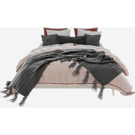 Cadre de lit moderne et minimaliste, 160200CM, beige, matériau en velours hollandais, coffre bas, meuble de chambre de style moderne, sans vérin à gaz, sans tête de lit ni matelas. (1/5)