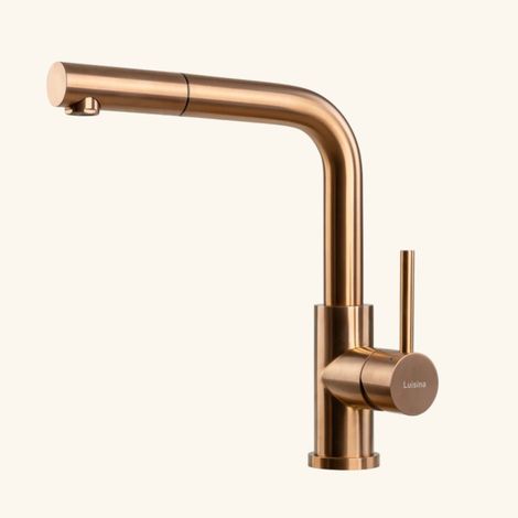Robinet Douchette Luisina inox massif PVD cuivre LENA (1/5)