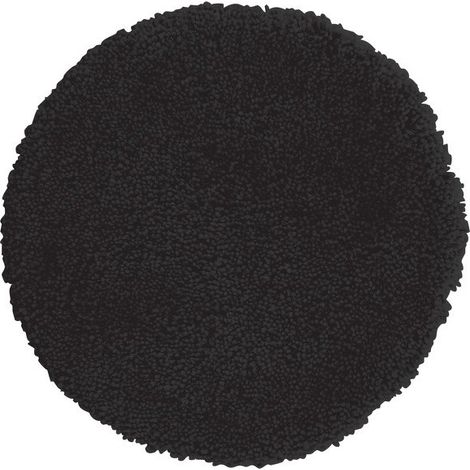 Spirella – Tapis de bain microfibre 60cm noir – Longs poils 40mm – Antidérapant – Lavable à 40° – Compatible chauffage au sol (1/5)