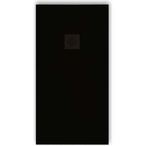 Piatto doccia ultrasottile 70 x 140 cm PURE in resina finitura ardesia nero