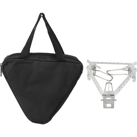 Support de réchaud pliable pour camping avec trépied et support de bouteille de gaz, accessoire de cuisson en plein air (1/5)