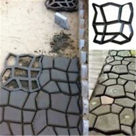 Carrelage,Machine de fabrication de chemin en béton réutilisable,moule,pavé de tremplin,pour pelouse,Patio,jardin,cour,brique (1/3)
