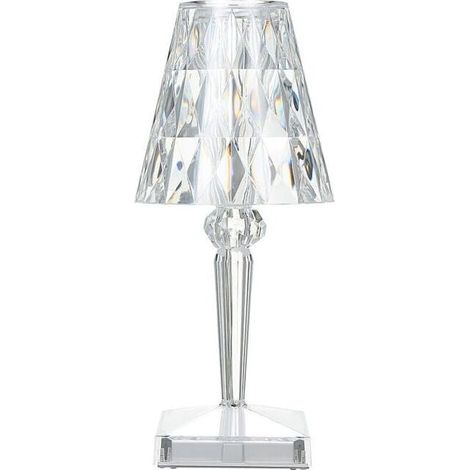 Lampe De Chevet Cristal Diamant Rechargeable USB Luminosite Et Temperature Reglables Tactile (1/4)