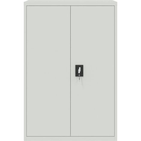Armoire de bureau Design moderne, Armoire Etagère de rangement, 90x40x140 cm Acier Gris OIB1852E (1/5)
