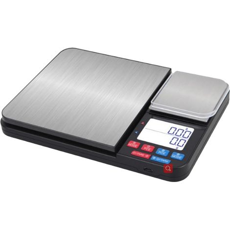 Balance de cuisine numérique à deux plateformes, mesure précise, surface en acier inoxydable, compatible avec plusieurs unités de poids et AQUAFORGE