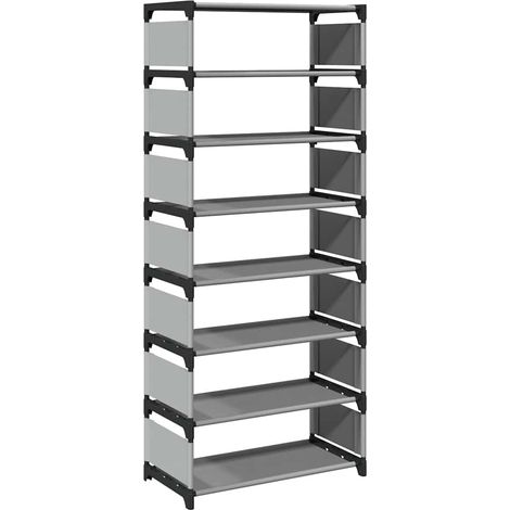 Étagère à chaussures, Range-chaussures 8 niveaux gris 54x28x124cm tissu non-tissé fr9752 - Maison La Vie (1/5)
