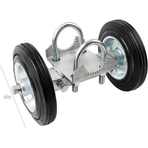 Robustes Stahlrolltor mit 15 cm (6 Zoll) großen Gummirädern, für Einfahrten, Maschendrahtzäune, Rohrtore aus Metall und mehr. (1/5)
