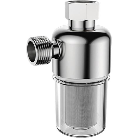 Chauffe-eau pré-filtre pour purification de douche en maille Filtre de douche pour chauffe-eau, 10 x 4 cm, en acier inoxydable, anti-fuite, accessoire d'appareil pré-filtrant