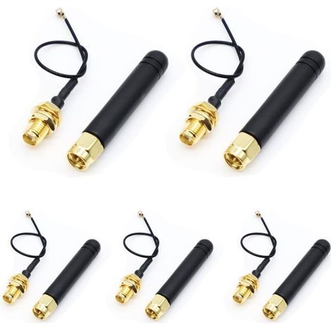 U.FL IPEX vers SMA Connecteur LoRa Antenne 868-915 MHz 3dBi 50Ω pour Lora Board Lora II WiFi Lora32(5PCS) (1/5)