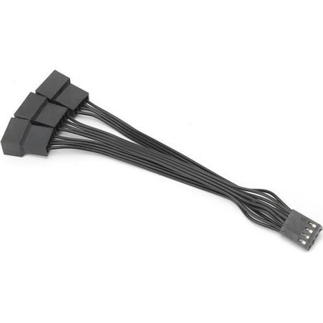 Câble d'extension 1 à 3 pour ventilateur PC, câble 4 broches 4 broches + 4 broches + 4 broches femelle à mâle, ventilateur CPU (1/4)