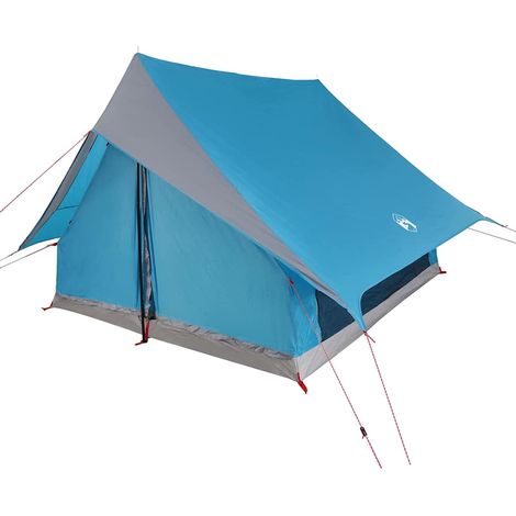 vidaXL Tienda Familiar con techo Azul y gris 256 x 256 x 185 cm (1/2)
