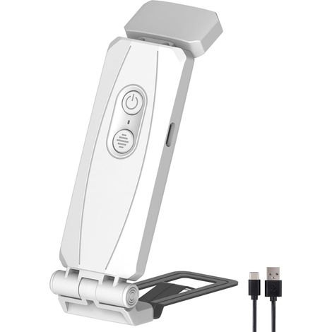 Lampe de Lecture, Liseuse Clip Rechargeable, 3 Modes de Couleur & 5 Niveaux de Luminosité Réglables, Lampe Lecture pour Lire au Lit Cadeau pour Lecteurs de Livres (Blanc) (1/5)