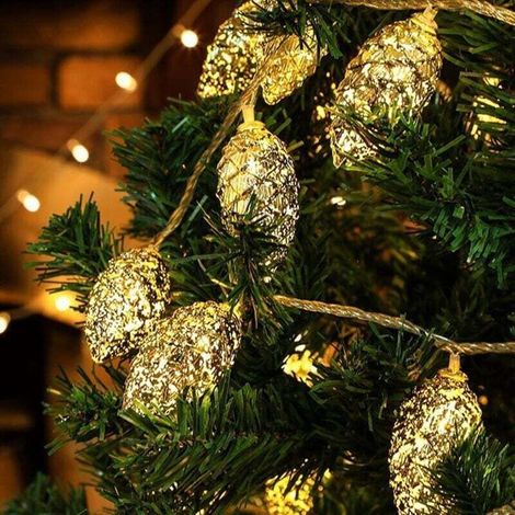 [JAMAIS UTILISÉ]Guirlandes lumineuses de Noël 2M 10LED guirlandes ,Lumières de Noël suspendues alimentées par batterie, pour sapin de Noël (1/4)