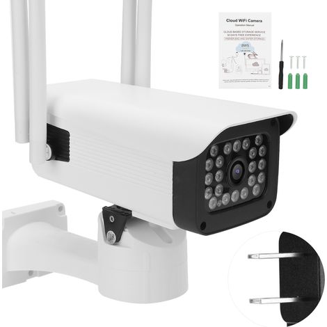 Caméra de sécurité 1080P avec 22 LEDs, détection de mouvement WiFi, interphone bidirectionnel, vision nocturne, système de surveillance 100-240V prise US. (1/5)