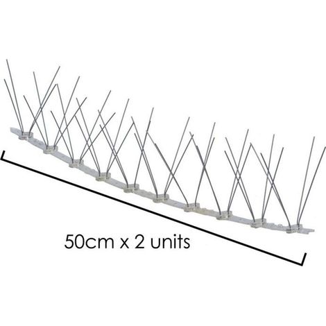 Pincho Anti Paloma 0,5 Metros Polietileno Pincho Doble 30 Pinchos