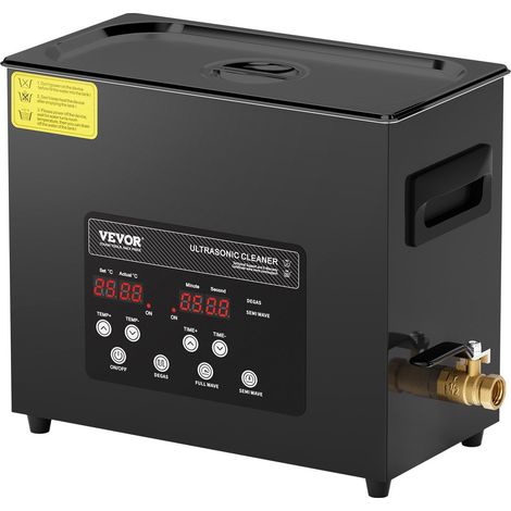 Nettoyeur à ultrasons 6L 180W avec chauffage et minuterie pour bijoux, instruments dentaires et outils, mode délicat et dégazage. (1/5)