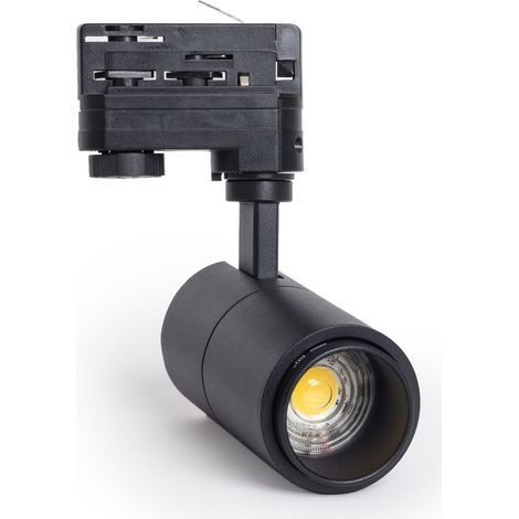 Foco Carril LED Trifásico 10W Regulable CCT Seleccionable Pulyx Multiángulo 15-60º Negro (1/5)