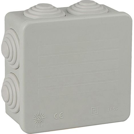 Caja cuadrada estanca 80x80x35mm solera 604 (1/2)