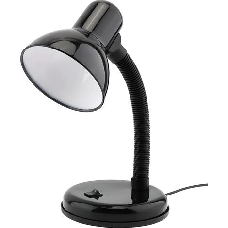 Tischleuchte E27 Retro-Schreibtischlampe LED-Seitenleuchte Nachttischlampe beleuchtete Tischleuchte schwarze Schreibtischlampe Retro