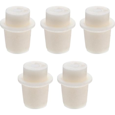 Lot de 5 Bouchons Ronds en Silicone Beige, Résistants la Chaleur et Non Corrosifs, Adaptés pour Laboratoire et Aliments Gourmets (1/5)