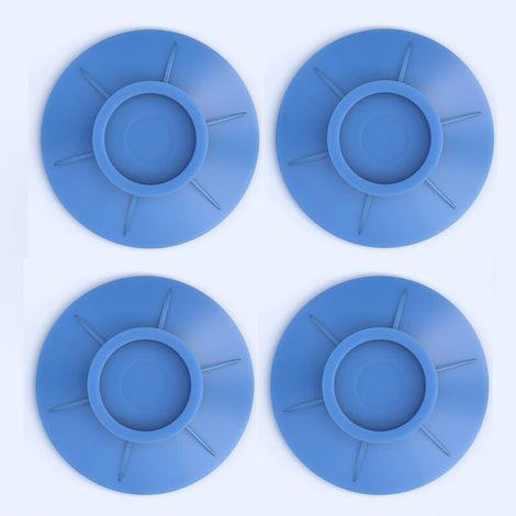 Stück Antivibrationsmatten für Waschmaschinen, Antivibrations-Fußpads für Waschmaschinen, Gummipads für Waschmaschinen- und Trocknertrockner zur Vibrationsdämpfung (blau)