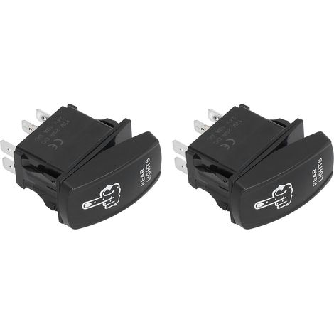 2 interrupteurs à bascule étanches ON Off 5 broches 12V-24V pour voiture camion bateau motif doigt (1/5)