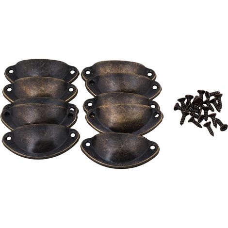 5 x 2 cm Vert Bronze Mini en demi-cercle Forme vintage Porte Tiroir Poignée de traction Lot de 10 (1/5)