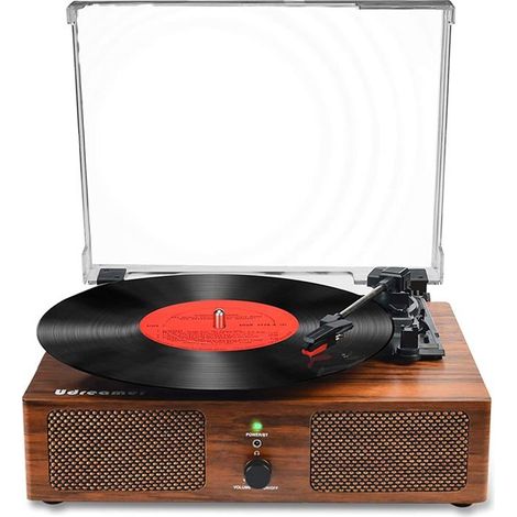 Platine vinyle - CACTOSE - Vintage - Bluetooth - Haut-parleurs intégrés - 3 vitesses