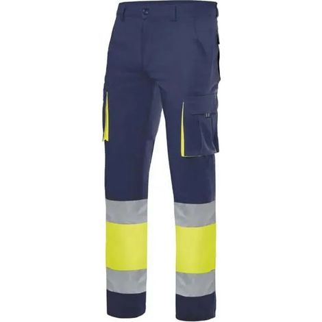 Pantalón de trabajo Velilla alta visibilidad algodón elástico