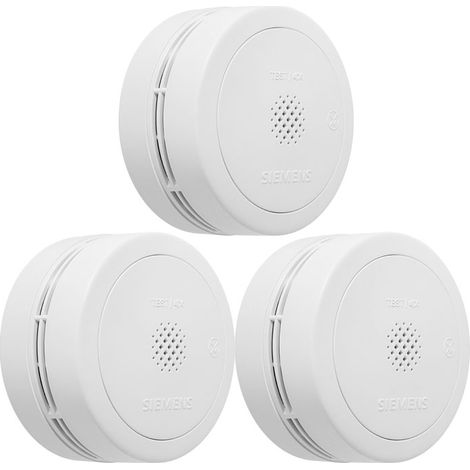 SIEMENS Lot de 4 détecteurs de fumée NF 5TC1292-7, autonomie et garantie 10 ans, compatible KNX (1/3)