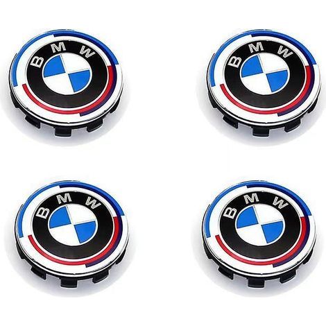 4 enjoliveurs de roue de voiture, jantes avec logo BMW, logo central (56 mm) (1/3)