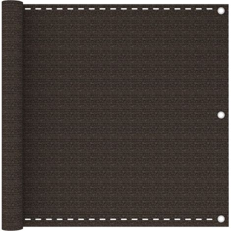 Toldo para balcón HDPE marrón 90x500 cm vidaXL