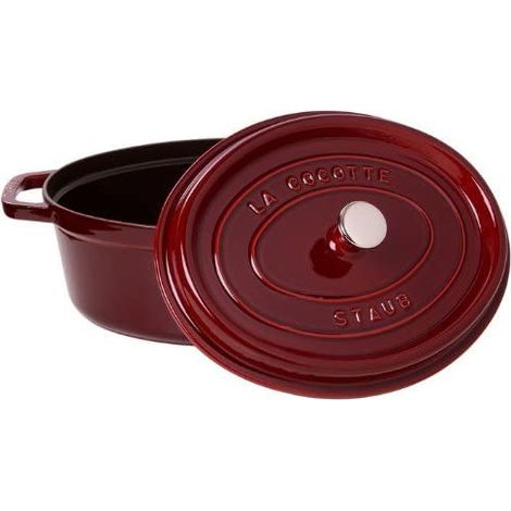 Staub Cocotte, 29 cm Grenadine-Rouge ovale Fonte La Cocotte 40509-364-0 (1/3)