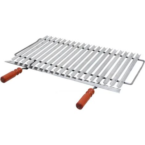 Griglia barbecue scola grasso cm 51x42 - in acciaio cromato alimentare - Modello Eos -