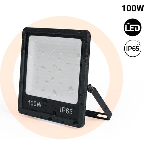 Proyector LED De Exterior - 100W - Negro - IP65 - Blanco Neutro