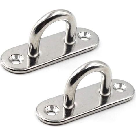 ee 304 en Acier Inoxydable Plaque d'ancrage Plaque d'ancrage 9mm idéal pour Les balançoires de Yoga hamacs/gréement de Bateau/quincaillerie de Pont Marine/Sangles d'entraînement de Sus (1/5)