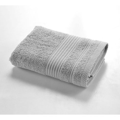 Serviette de toilette 50 x 90 cm Tendresse gris perle