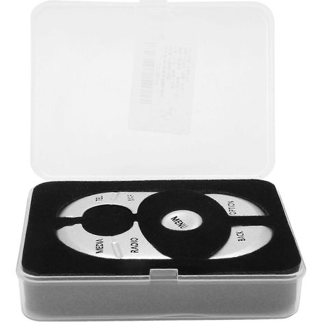 Lot de 5 autocollants en alliage d'aluminium pour boutons multimédias, compatibles avec les modèles Cooper F55, F56 et F57. (1/4)