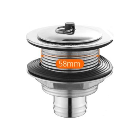 Scolapiatti con tubo telescopico per fori di diametro da 59 a 70 mm.