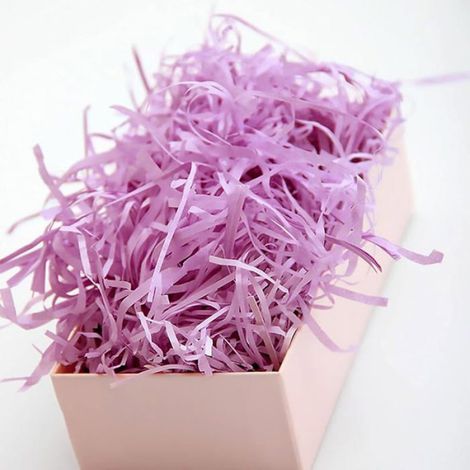 Papier Déchiqueté - 100 g - Pour Remplissage De Panier Cadeau Et Emballage Festif - Violet (1/5)